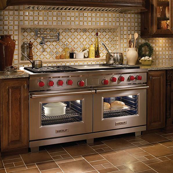 Wolf DF606DG60" Freestanding Dual Fuel Range with Double Oven, 6